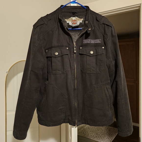 Men's Harley-Davidson jacket with zip in liner sz Med - Picture 5 of 11
